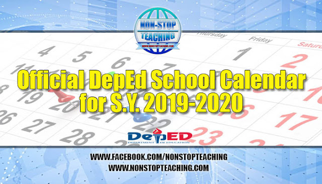 Official DepEd School Calendar  for S.Y. 2019-2020