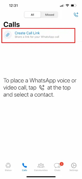 Create Link Whatsapp Call