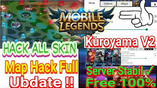 Cheat Mobile Legend Mod Apk Kuroyama Premium v2 Full Fitur Patch Baxia