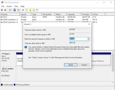 Create and format a hard disk partition