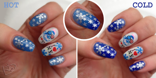 Elite99 Chameleon Temperature Color Change Polish: Blue 5715 christmas nail design snowflake  NY