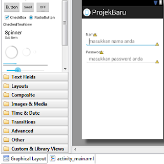 membuat Textview dan Edittext dengan coding pada eclipse