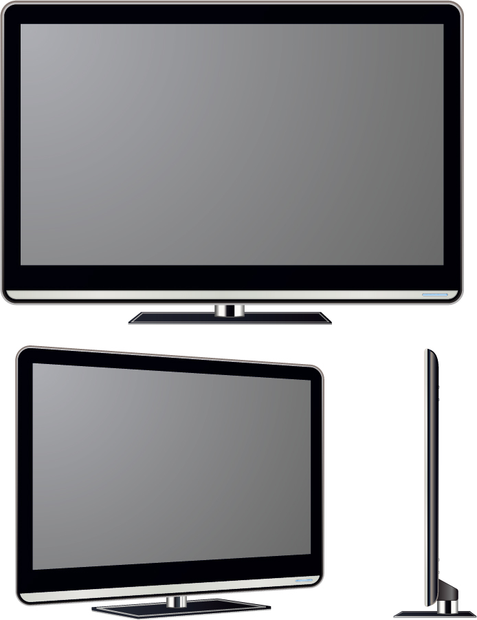 Free Vector がらくた素材庫 Tvモニター Home Theater Tv Vector Material イラスト素材