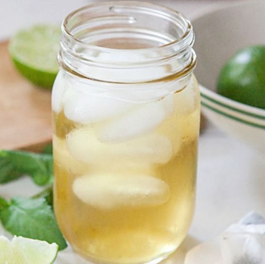 Minty Lime Iced Green “Flat Belly” Tea #Drink #Greentea