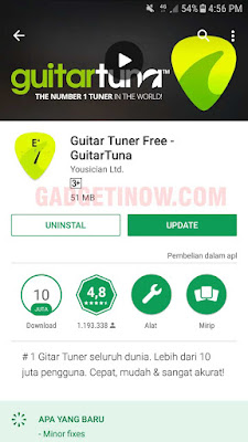 Guitar Tuna, Aplikasi Stem Kunci Gitar Terbaik di Android dan IOS