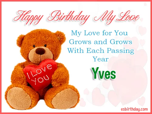 Yves Happy Birthday My Love