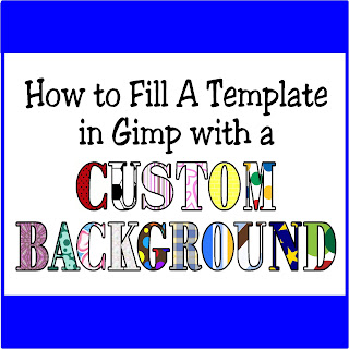 How to fill a template in Gimp with a custom bacgkround by Kims Kandy Kreations