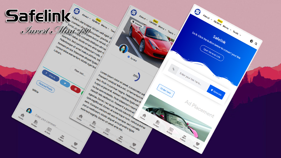 Invert Mini 480 Safelink Blogger Template