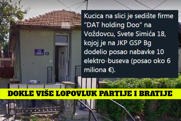 Naprednjaci posao vredan 6 miliona eura dodelili fantomskoj firmi, čije se sedište nalazi u straćari