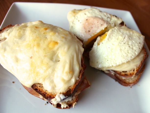 an american girl's recipe for croque madame and croque monsieur french ham sandwich