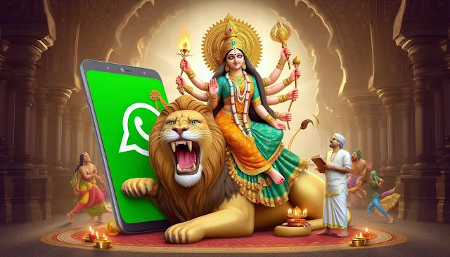 Happy Navratri WhatsApp Wishes Images, Status