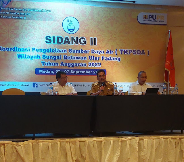 Hadiri Sidang II TKPSDA, Pj Walikota Tebingtinggi Sampaikan Isu Strategis Penanganan Banjir