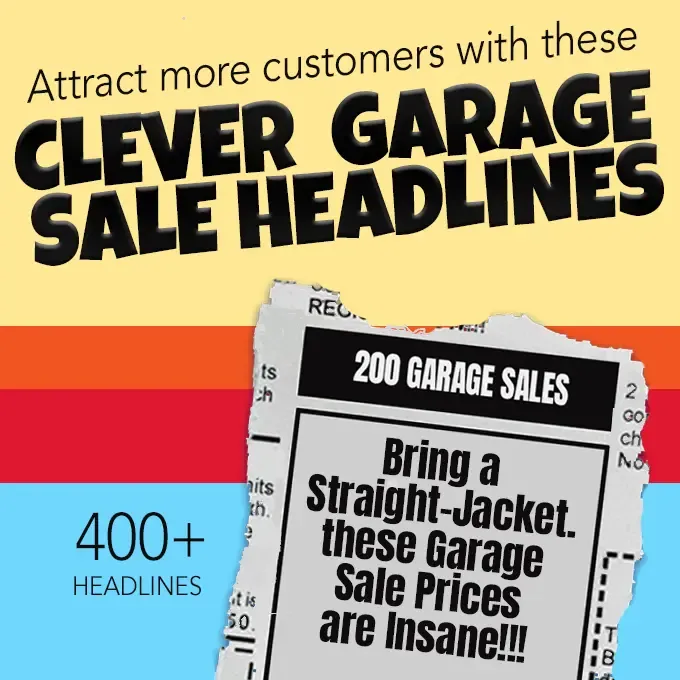 Clever Garage Sale Headlines