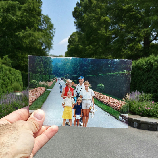 He was able to line this photo up perfectly. - He Traveled To The EXACT Same Places As His Grandparents, The Photos Brought A Lump To My Throat.