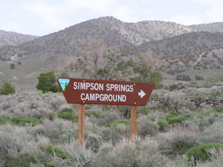 Simpsons springs campground sign