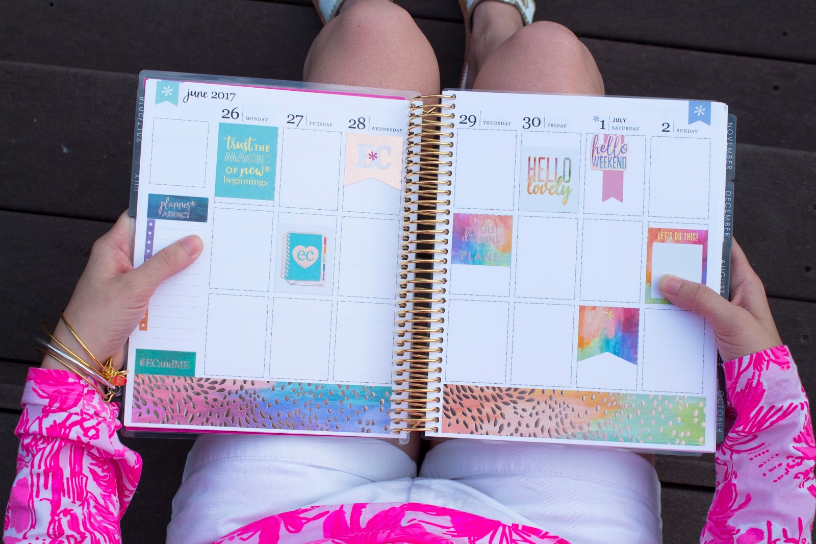 Plan With Me Using ONE Erin Condren Sticker Book