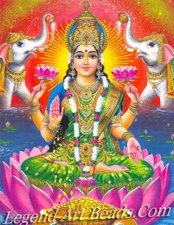 Lakshmi, goddess of affluence, beloved of Vishnu.