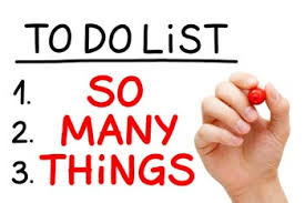 to do list: so many things - avoiding stress while busy
