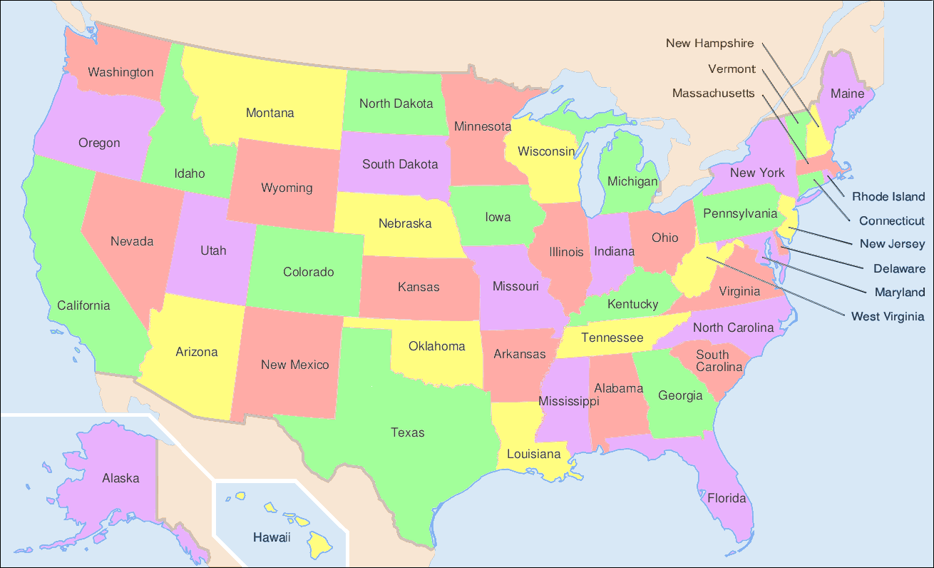 A Map Of The United States