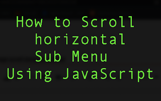 How to Scroll horizontal  Sub Menu  with Active Class while page scroll Using JavaScript