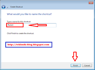 Cara Memasang Shortcut Restart Computer Di Desktop