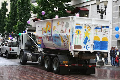 Kindergarden Garbage Art Truck