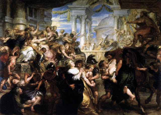 The Rape of the Sabine Women, Peter Paul Rubens, Baroque painting