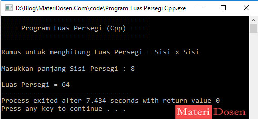 Contoh program Input Dan Output dalam Bahasa C++