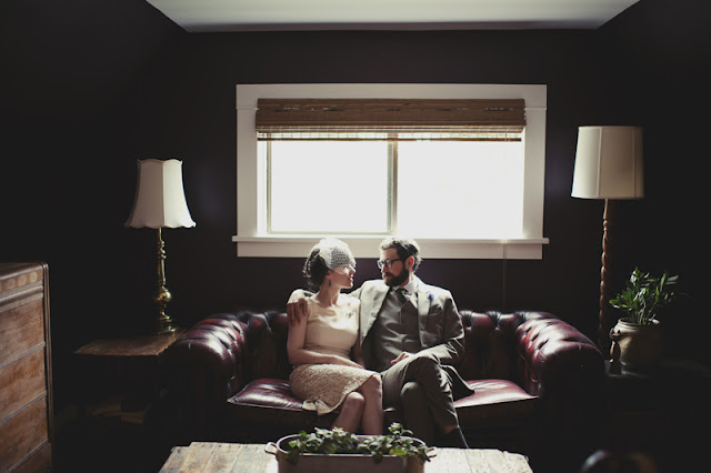 sweet and simple vintage style home wedding