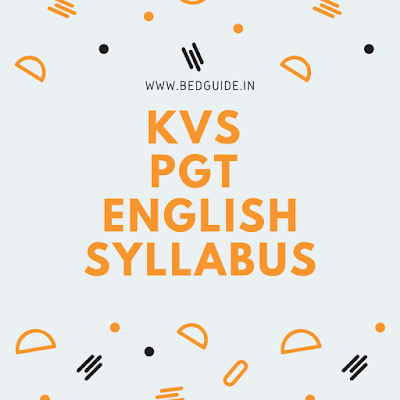KVS PGT English Syllabus 2020 PDF Download