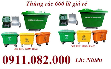  Mua thùng rác ở đâu giá rẻ- thùng rác 120 lít 240 lít 660 lít giá rẻ tại long an- lh 0911082000 6161