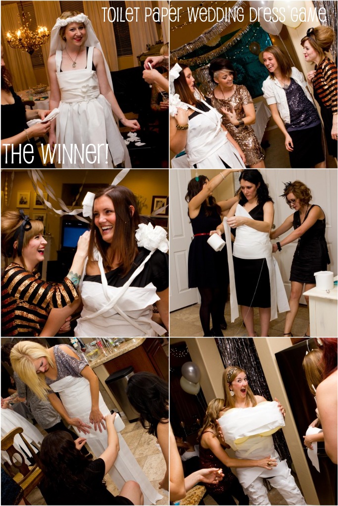 We played the toilet paper wedding dress game You divide into groups of 