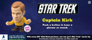 Burger King Star Trek Kids Meal Toy Promotion 2009 - Captain Kirk Figure