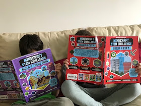 Kids reading Minecraft books