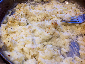 cooked and mashed cauliflower 