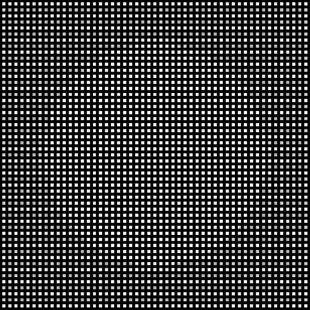 pixel art blank points on black square