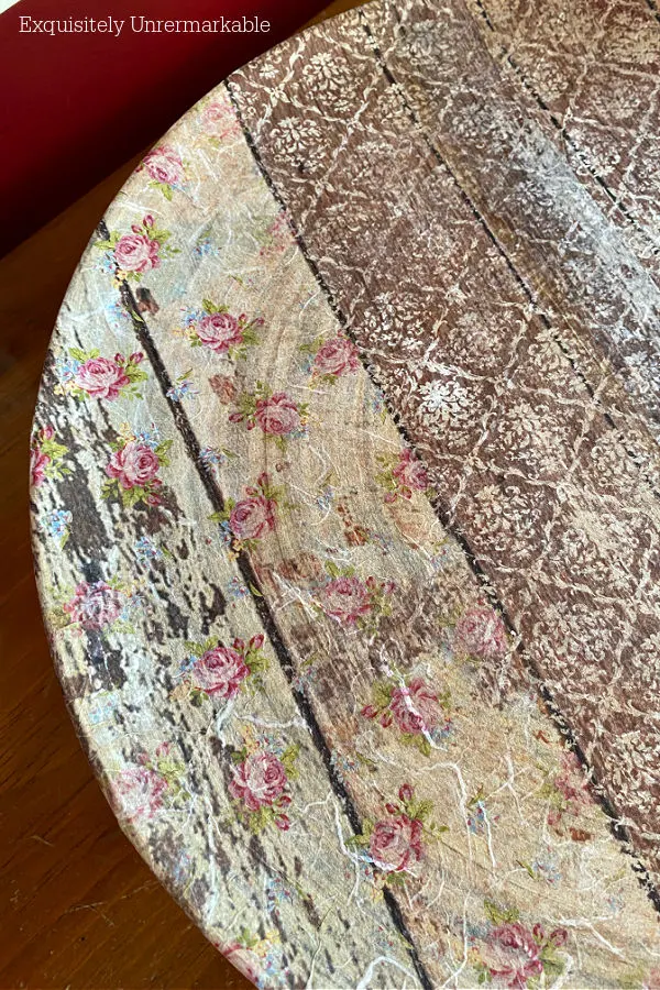 Thrifted Cake Stand Decoupage Makeover