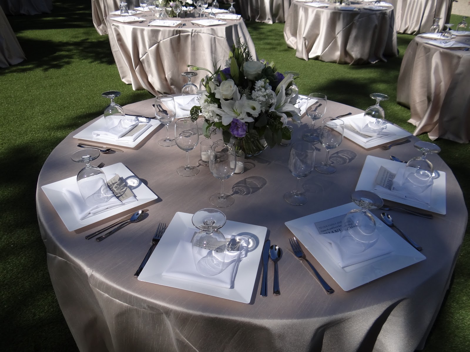 Table Setup For Wedding Reception