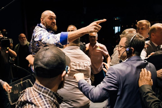 Tyson Fury and Deontay Wilder Brawl at Press Conference