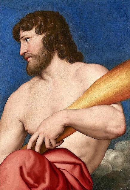 Giovanni Battista Salvi (1609-1685) Hercules Huile sur toile Collection privée (Christie's)