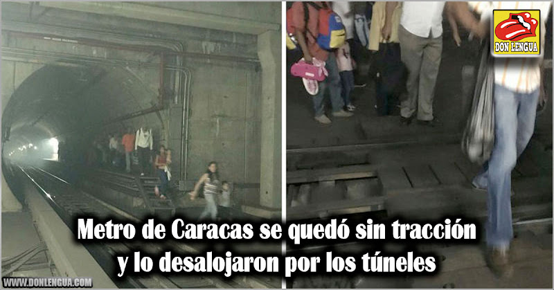 Metro de Caracas se quedó sin tracción y lo desalojaron por los túneles