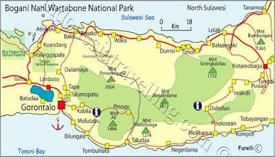 Peta Lokasi Taman Nasional Bogani Nani Wartabone
