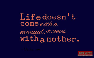 Life doesn't come with a manual, it comes with a mother. - Unknown