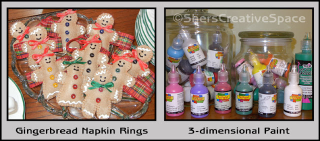 using 3-dimensional paints, fabric paints, craft tips, sewing tips