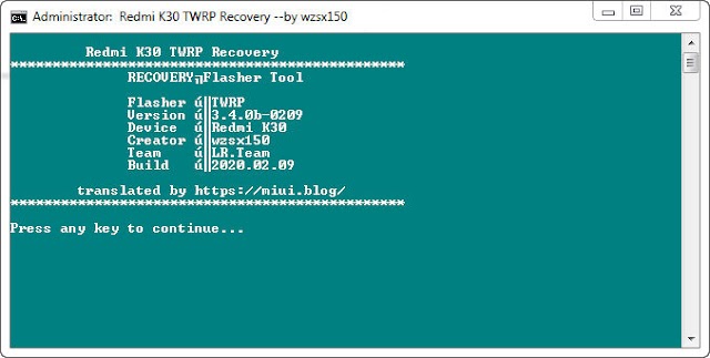 Redmi K30, Poco X2 TWRP Recovery Flasher Toolkit With Instruction