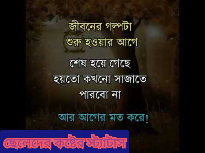 ছেলেদের কষ্টের স্ট্যাটাস, উক্তি এবং মেসেজ