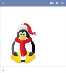 Christmas penguin emoticon