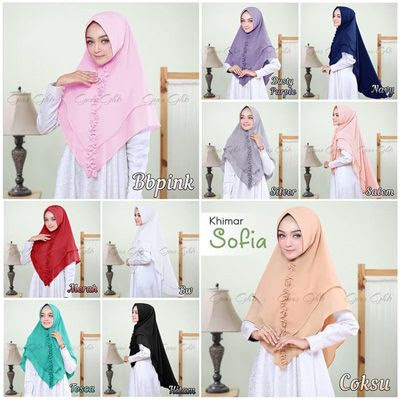Hijab Syari Warna Putih Moderen