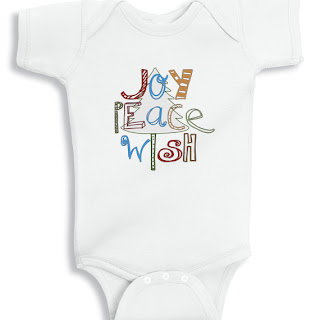 Joy Peace Wish Christmas baby Onesie