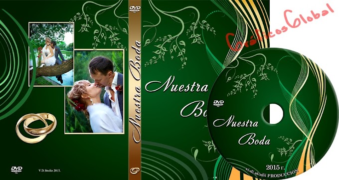 Portada DVD con fondo verde floral